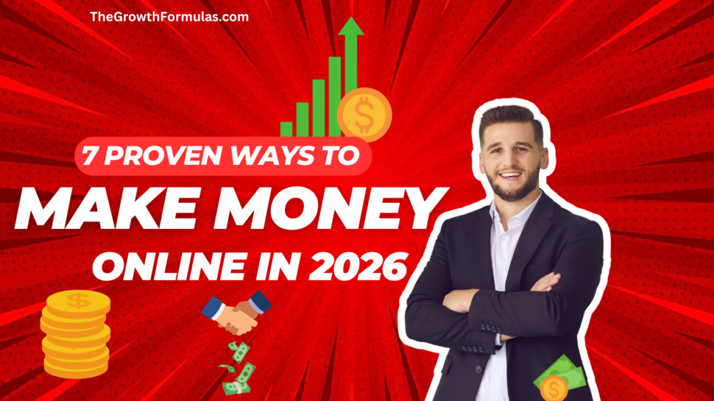 💰 Want to make money online in 2026? Discover 7 proven ways to earn from home, including blogging, freelancing, affiliate marketing, content creation, and more. Start building multiple income streams and achieve financial freedom with these beginner-friendly strategies.#MakeMoneyOnline #OnlineIncome #PassiveIncome #SideHustle #WorkFromHome #BloggingTips #AffiliateMarketing #Freelancing #DigitalMarketing #OnlineBusiness #EarnMoneyOnline #FinancialFreedom #TheGrowthFormulas #MoneyMakingIdeas #2026Trends
