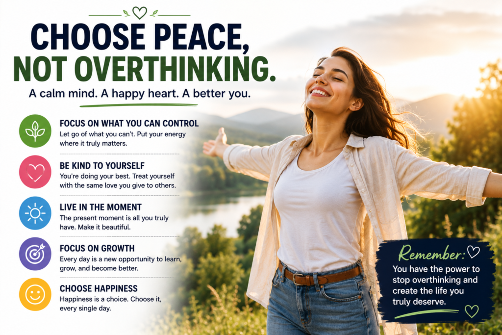 Choosing peace over overthinking for a happier life