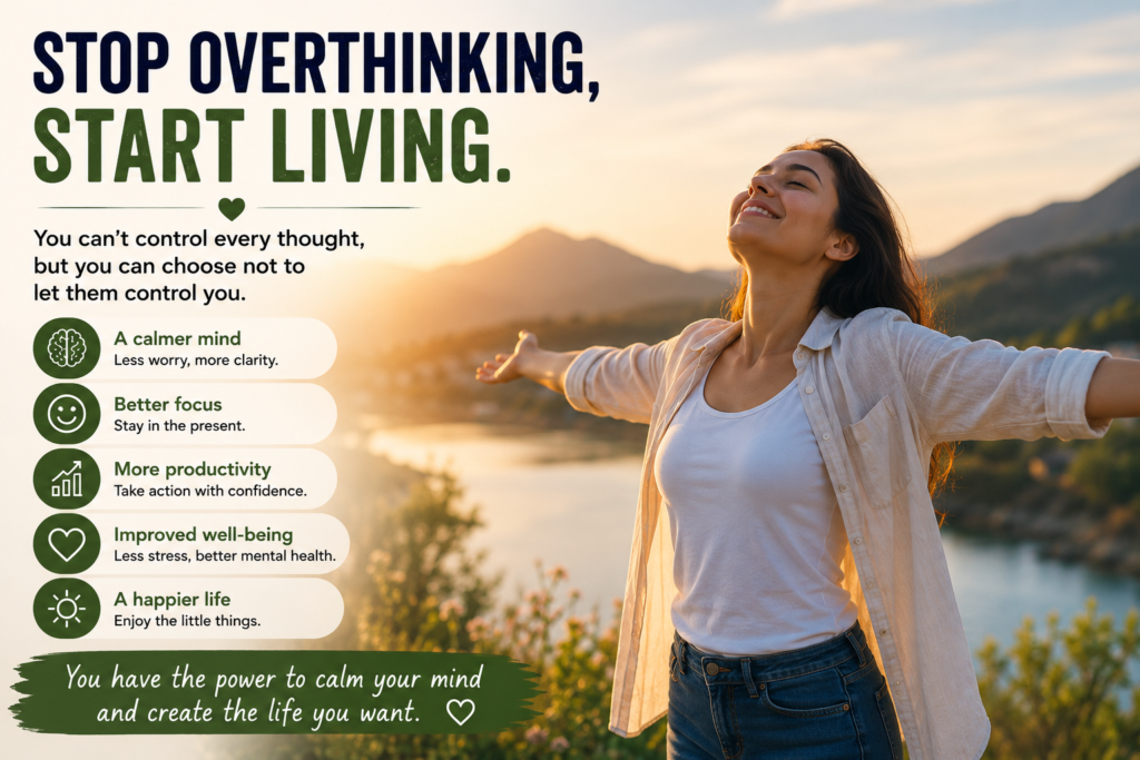 Physical activity helps reduce stress and overthinking