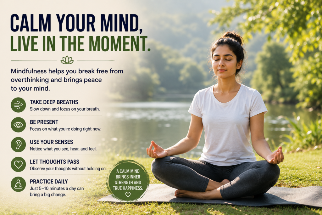 Mindfulness meditation to calm an overactive mind