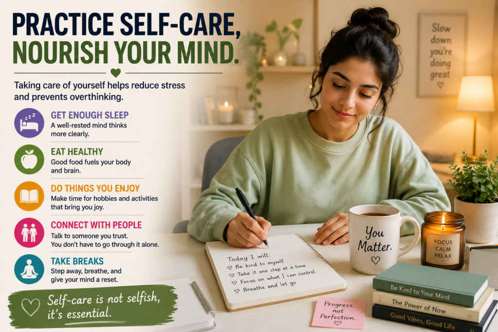 Self care habits for better mental health and less stress