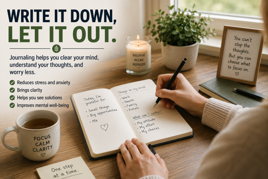 Writing down worries to stop overthinking