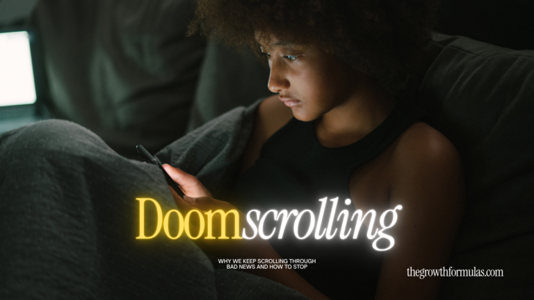 Doomscrolling on a smartphone late at night