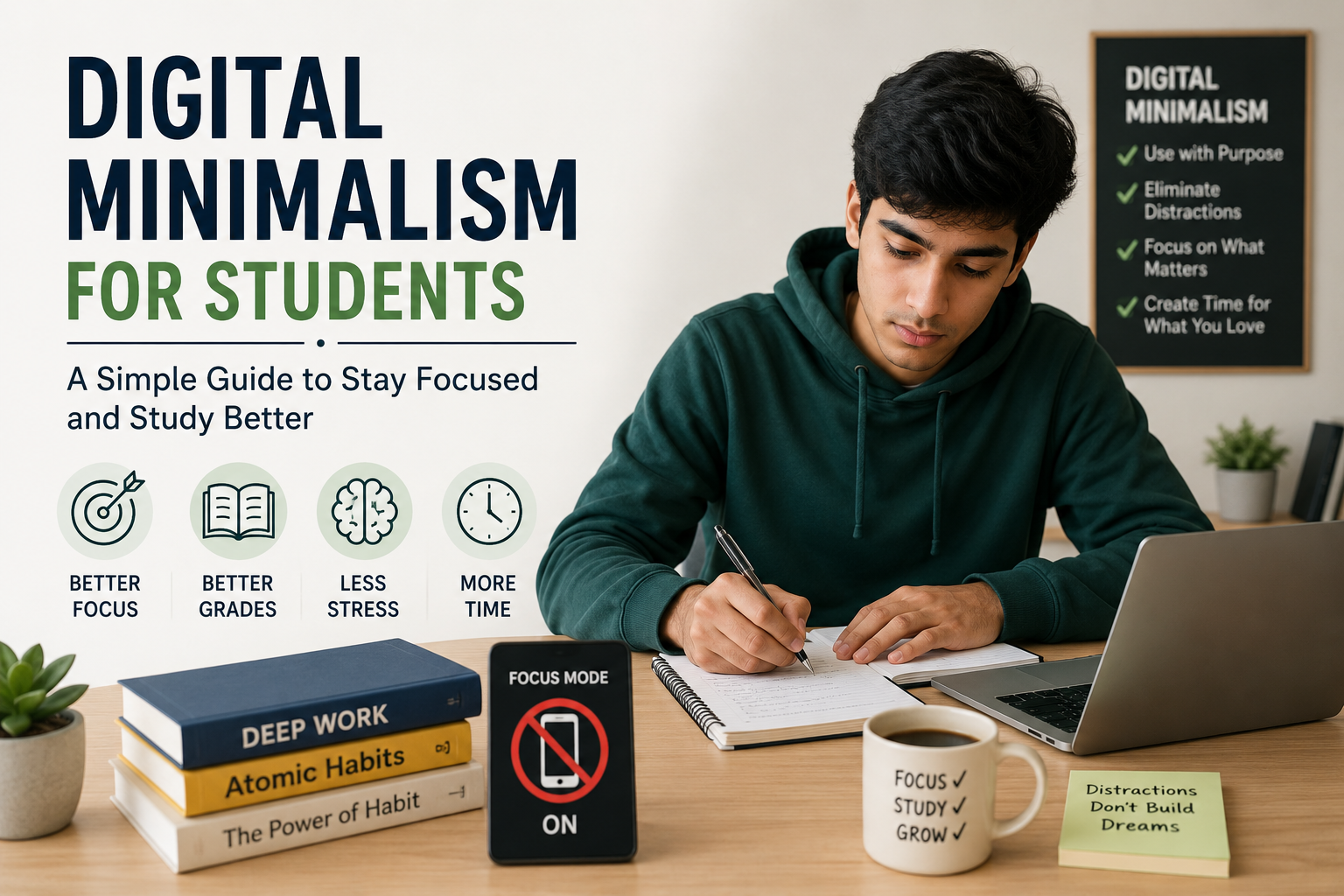 Digital Minimalism for Students: A Simple Guide to Stay Focused and Study Better