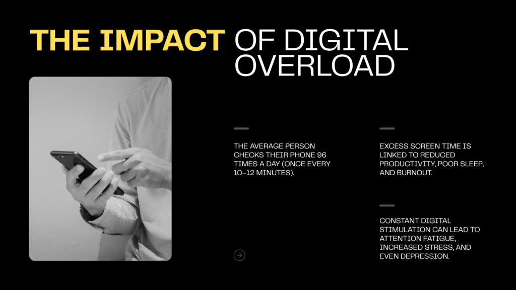 "Comprehensive Digital Detox and Dopamine Detox presentation covering the impact of excessive screen time, phone addiction, digital overload, psychological effects of constant connectivity, benefits of unplugging, popular detox methods, useful productivity and mindfulness tools, real-life case studies, warning signs of technology dependence, and practical steps to build healthier digital habits, improve focus, reduce stress, enhance well-being, and create a balanced relationship with technology."